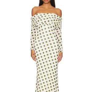 AFRM off the shoulder maxi dress
